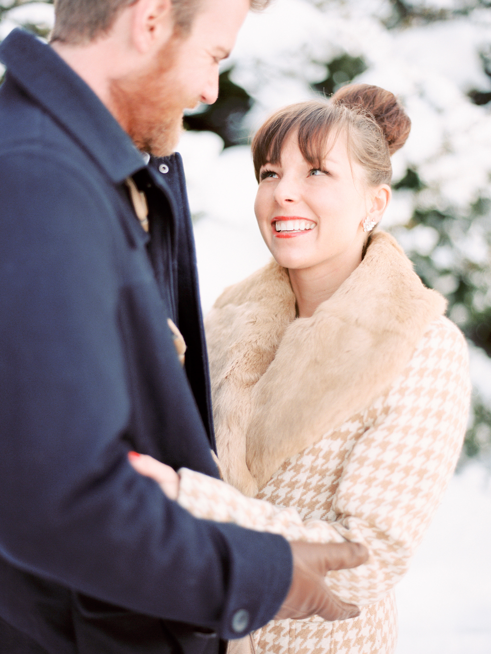 Amanda Nippoldt Photography, Midwest Wedding Photographer, Fine Art Film Photographer, Minnesota Photographer, Rice Park Engagement Session, St. Paul Engagement session, Winter engagement session, Film Photographer, Downtown Minneapolis Engagement Session, Guthrie Engagements